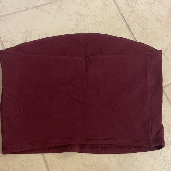 Garage Tube top, maroon,size medium - Picture 2 of 3